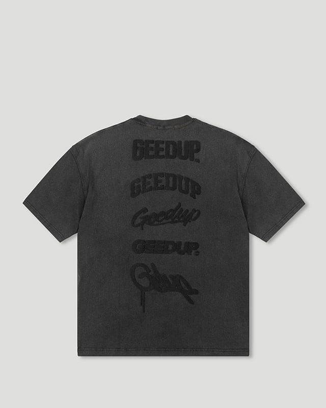 Stacked Logos T-Shirt Vintage Washed Black