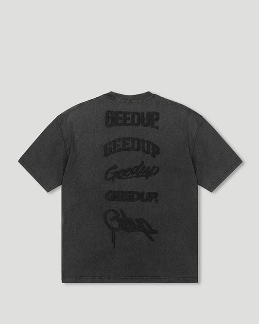 Stacked Logos T-Shirt Vintage Washed Black