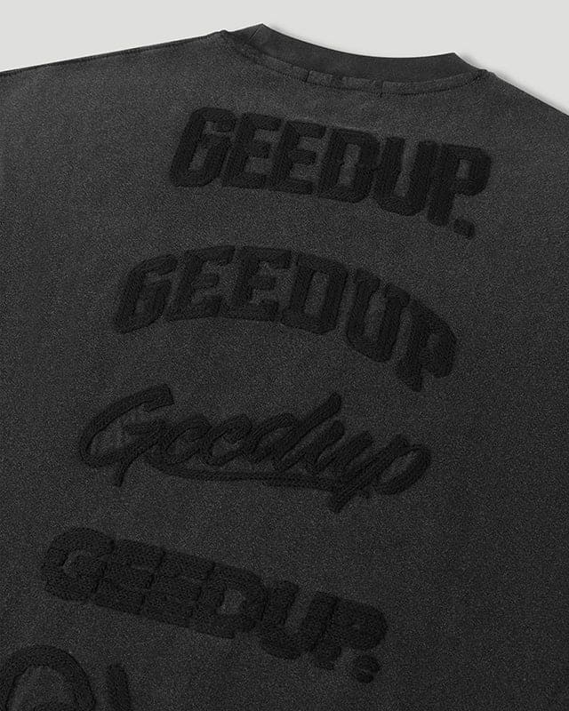 Stacked Logos T-Shirt Vintage Washed Black